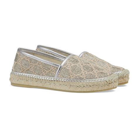 gucci heritage gg lame espadrilles|Gucci .